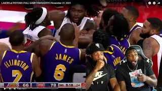 LeBron James Gets EJECTED After Fight With Pistons' Isaiah Stewart! Lakers Vs Piston Full Game