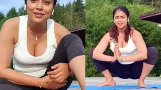 Shriya Saran Hot Yoga Video | International Yoga Day 2021 | TFPC