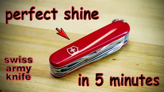 Easy way to REMOVE SCRATCHES and POLISH Swiss Army Knife Scales in 5 minutes