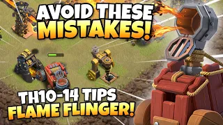 1001 Mistakes to AVOID with Flame Flinger Siege Machine for TH10-14! | Clash of Clans