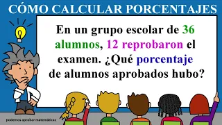 Calcular el TANTO POR CIENTO l Calcular un PORCENTAJE I PORCENTAJES solución de problemas