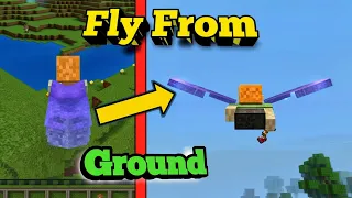 How to use Elytra from Ground in Minecraft Pocket Edition ||minecraftpe||