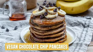 Vegan Chocolate Chip Pancakes Recipe - Blondelish
