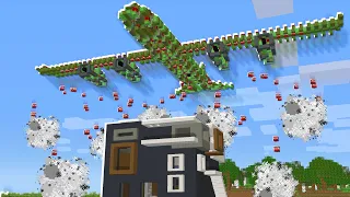 EXPLOTÉ la CASA de mi AMIGO con un AVIÓN en MINECRAFT