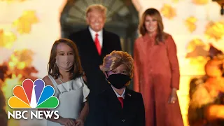 Mini Donald, Melania Steal Show At White House Halloween | NBC News NOW