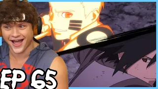 NARUTO AND SASUKE VS MOMOSHIKI! || Boruto REACTION: Episode 65