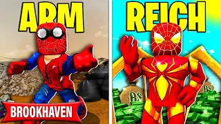 ARMER Spiderman VS. REICHER Spiderman in BROOKHAVEN! (Roblox Brookhaven 🏡RP | Story Deutsch)