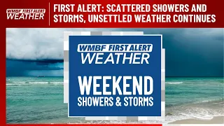 FIRST ALERT: Scattered showers and storms, unsettled weather continues