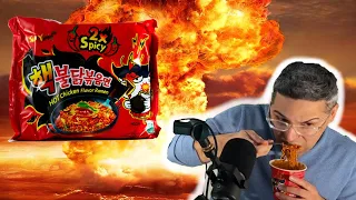 2X NUCLEAR FIRE KOREAN NOODLE CHALLENGE! 2,000 SUBSCRIBERS!