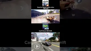 CarX Street vs Need For Speed Mobile Online 360 drift