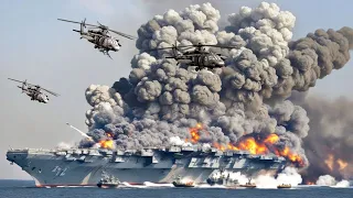 Irani Fighter Jets, Drones & Helicopter Attack on Israeli Navy Aircraft Carrier in Red Sea - GTA 5