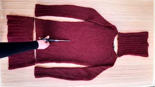 [DIY] Don't throw away your old sweater!/[DIY] Ne jetez pas votre pull fatigue/Transformation Idea/