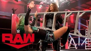 Nia Jax bulldozes over Asuka & Shayna Baszler with a ladder: Raw, April 27, 2020