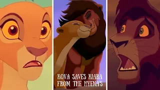 Kovu Saves Kiara from the Hyenas