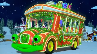 Christmas Wheels On The Bus Go Round And Round + More Christmas Songs for Kids