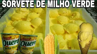 SORVETE DE MILHO VERDE, simples e rápido,