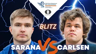 Alexey Sarana beats Magnus Carlsen 💪🤯 | World Blitz 2022 |