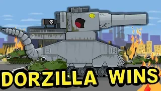 "Dorzilla conquers the Tank City" Cartoons about tanks