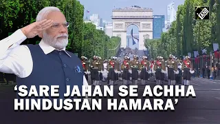 PM Modi in France: Indian Contingent marches in Heart of Paris