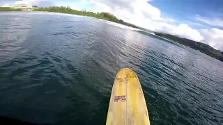 Pov longboard surfing Hawai'i