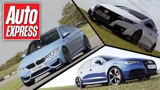 Honda Civic Type R vs BMW M3 vs Audi RS3: track battle