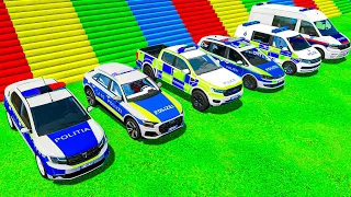 ALL POLICE VEHICLES & CARS TRANSPORTING WITH MAN TRUCKS TO GARAGE ! Farming Simulator 22