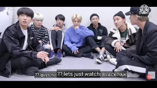 BTS reaction BLACKPINK VS TWICE rap battle [fake eng sub]