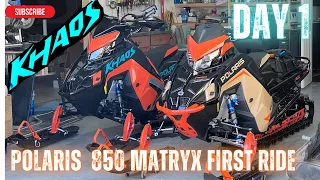 New Sled Day!  First Ride  Polaris 850 Khaos Matryx Slash