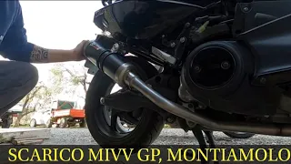 Yamaha tmax 500 scarico completo MIVV GP montiamo la marmitta - tutorial -