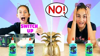 TWIN TELEPATHY Naughty or Nice Slime Switch Up Challenge! Christmas 2019