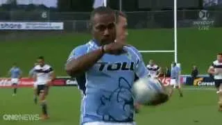 Rene Ranger and Rupeni Caucau score 90m try