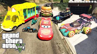 GTA 5- Stealing CARTOON Vehicles with Franklin! | (GTA V Real Life Cars #53)