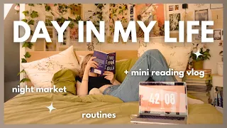 VLOG: spend the day with me!! 🍂 mini reading vlog, night market, cleaning, routines