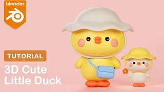 How to make a cute 3D character - 3D duck character modeling - Blender 3D beginner tutorial