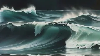 Free Stock Videos - AI animation - dark sea waves