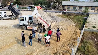 Completed 100%!!  Dozer operator D20 & Truck 5T Soil compaction on Flooded land!!!