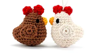 HOW TO CROCHET EASY AND QUICK CHICKEN KEYCHAIN