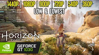 GT 1030 | Horizon Zero Dawn - 1440p, 1080p, 900p, 720p, 540p, 360p - Low, Lowest