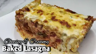 Cheesey and Creamy Lasagna by mhelchoice Madiskarteng Nanay