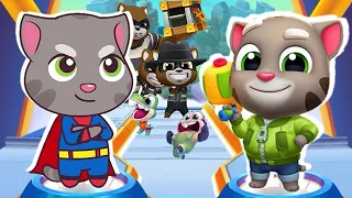 Talking Tom Candy Run vs Talking Tom Splash Force Gameplay