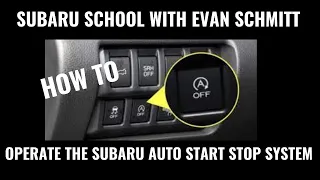 Subaru Auto Start Stop System