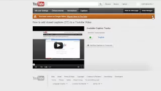 How to add closed captions (CC) to a Youtube Video
