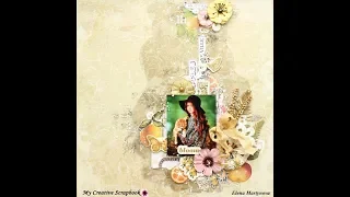 "Bloom" scrapbook layout process //My Creative Scrapbook Kit