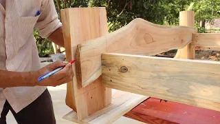 Extremely Easy DIY Woodworking Project From Stumps And Pallets // A Luxury Bed At A Low Cost