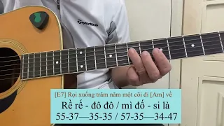 5# .MỘT CÕI ĐI VỀ (Am) slow rook : chia sẻ Cách tỉa nốt trên đàn guitar 🎸