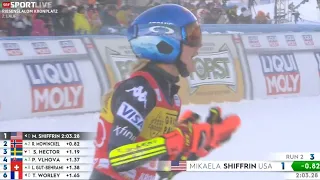 Ski Alpin Mikaela Shiffrin 84. Victory - Giant Slalom Kronplatz II 2023 2.run Highlights