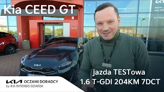 jazda TESTowa Kia CEED GT 2023 [1.6 T-GDI 204KM 7DCT] wersja GT z pakietem AEB | Kia Interbis Gdańsk