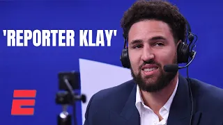 The best of Klay Thompson’s hilarious sideline reporting debut | NBA on ESPN