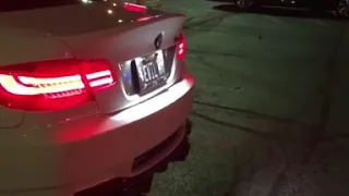 GINTANI TUNED M3 E92 EXHAUST SOUND OVERRUN POPS AND BANGS BURBLE FLAMES