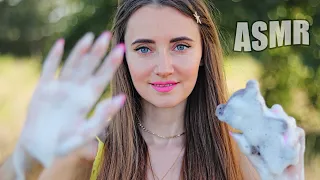 ASMR FACE CLEANING in the BEACH Hair brushing | АСМР Расслабляющий УХОД за твоим ЛИЦОМ на ПЛЯЖЕ